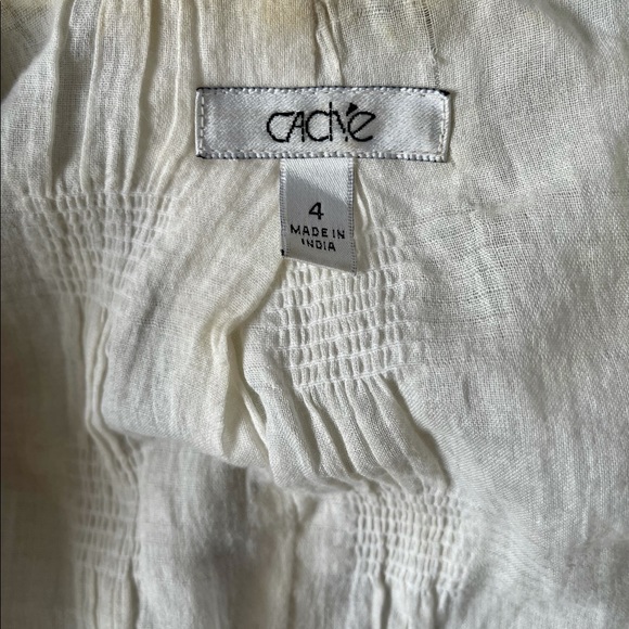 Cache cream leather zip jacket size 4 - Picture 3 of 3